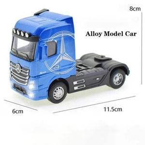 تریلی کانتینردار آبی مدل بنز آکتروس 1:50 Container Trailer Model Benz Actros_اسباب بازی